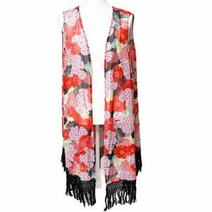 Avenue Flower Multicolor Print Women Plus Cardigan Size 22/24 3X BRAND NEW